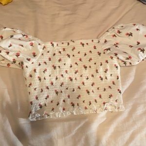 off the shoulder with puff sleeves